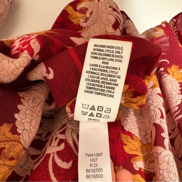 Lucky Brand Red and Pink Floral Blouse - Picture 8 of 15